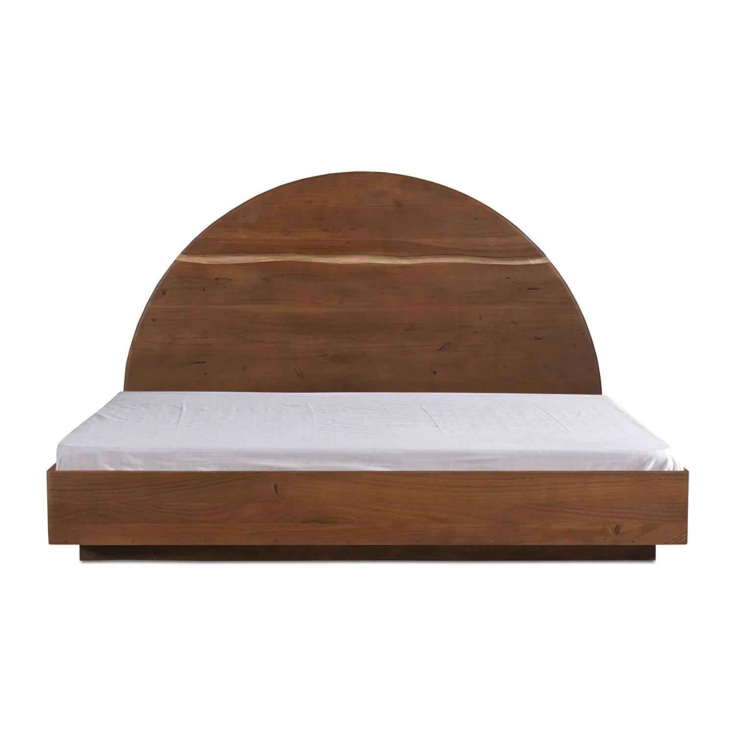 Luxury Modern Natural Acacia Wood Bed European Style for Villa