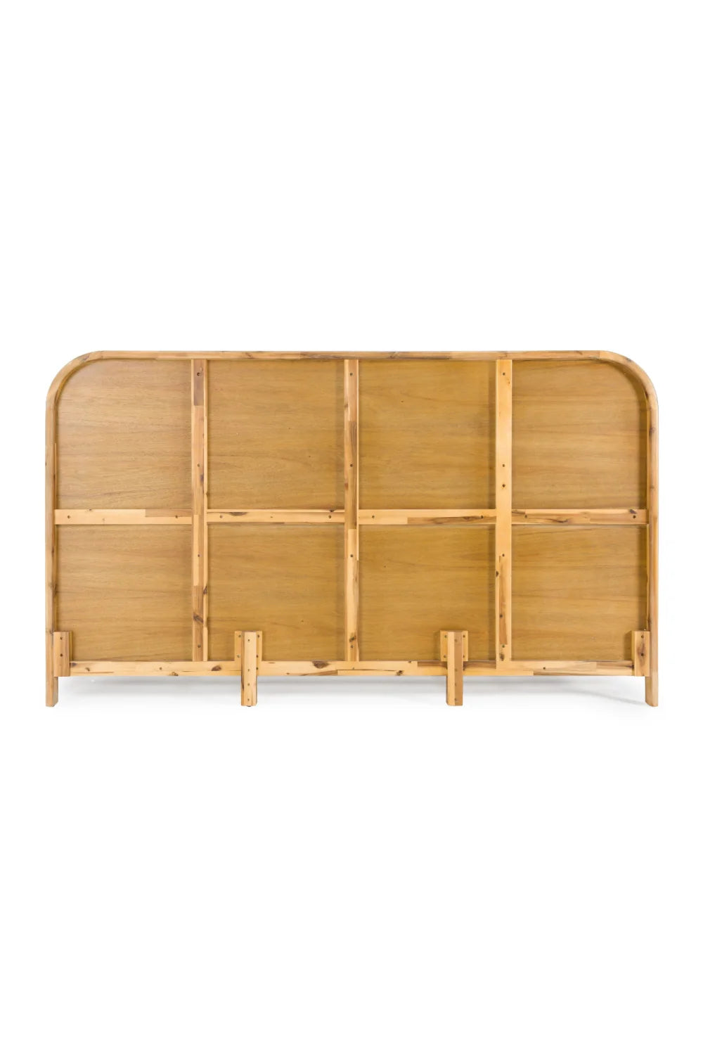 Luxury Modern Natural Acacia Wood Bed European Style for Villa