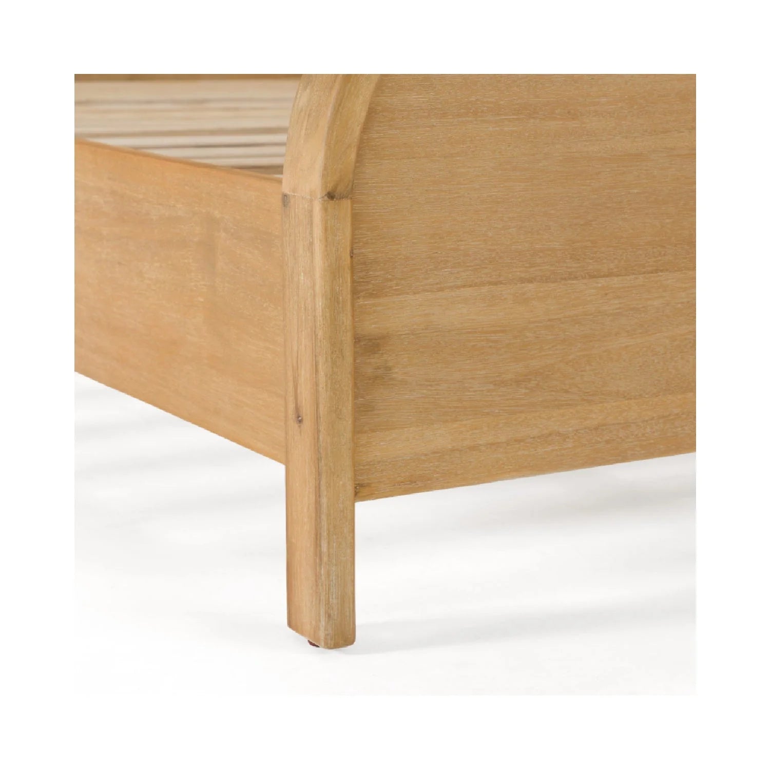 Luxury Modern Natural Acacia Wood Bed European Style for Villa