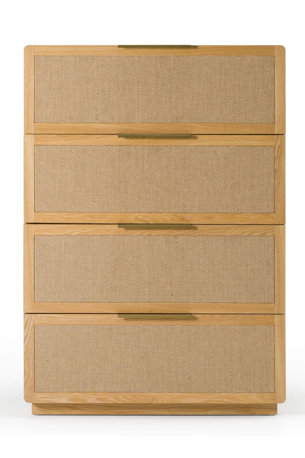Luxury Modern Natural Ash 4-Drawer Chest European Style for Villa