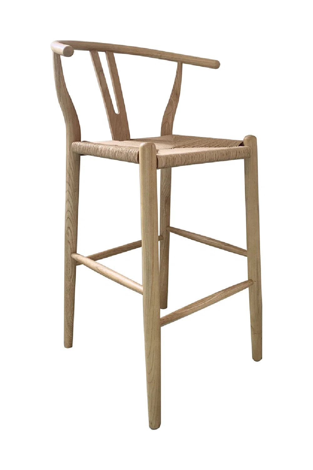 Luxury Modern Natural Elm Counter Stool European Style for Villa