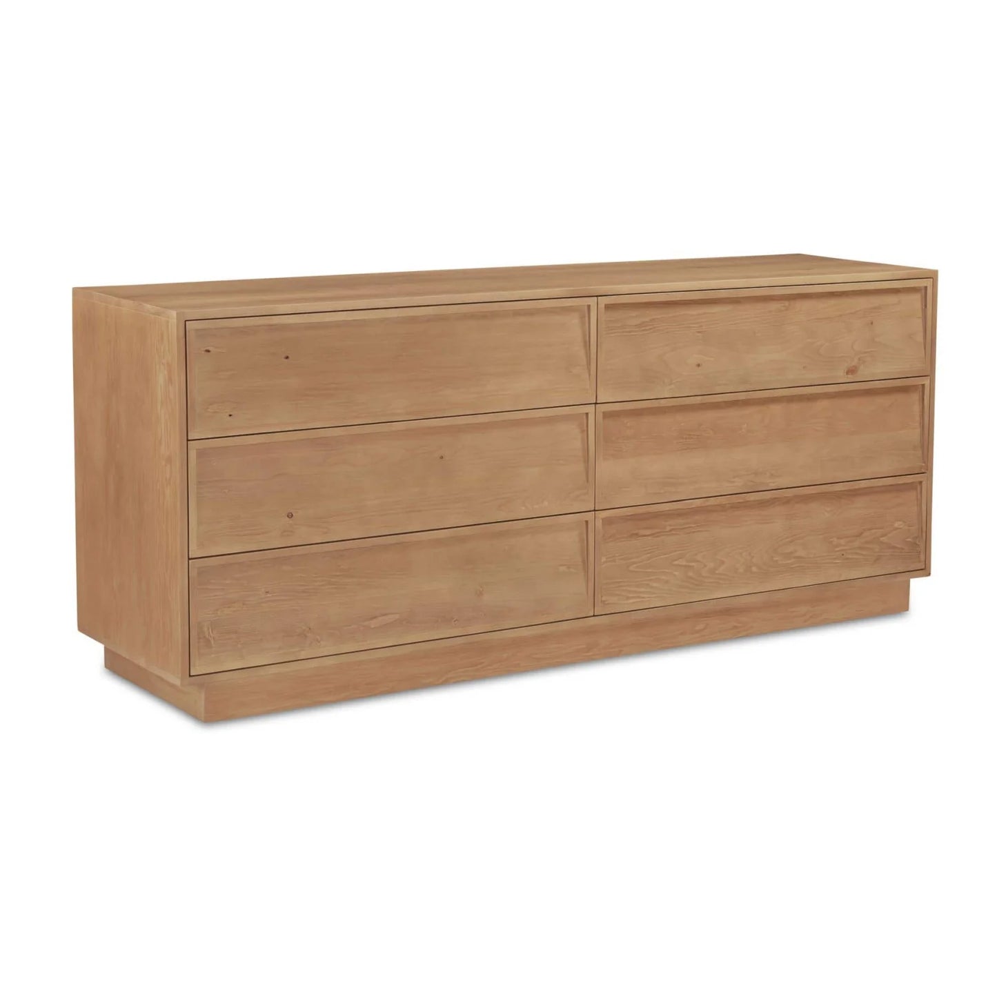 Luxury Modern Natural Hardwood Six Drawer Dresser European Style for Villa