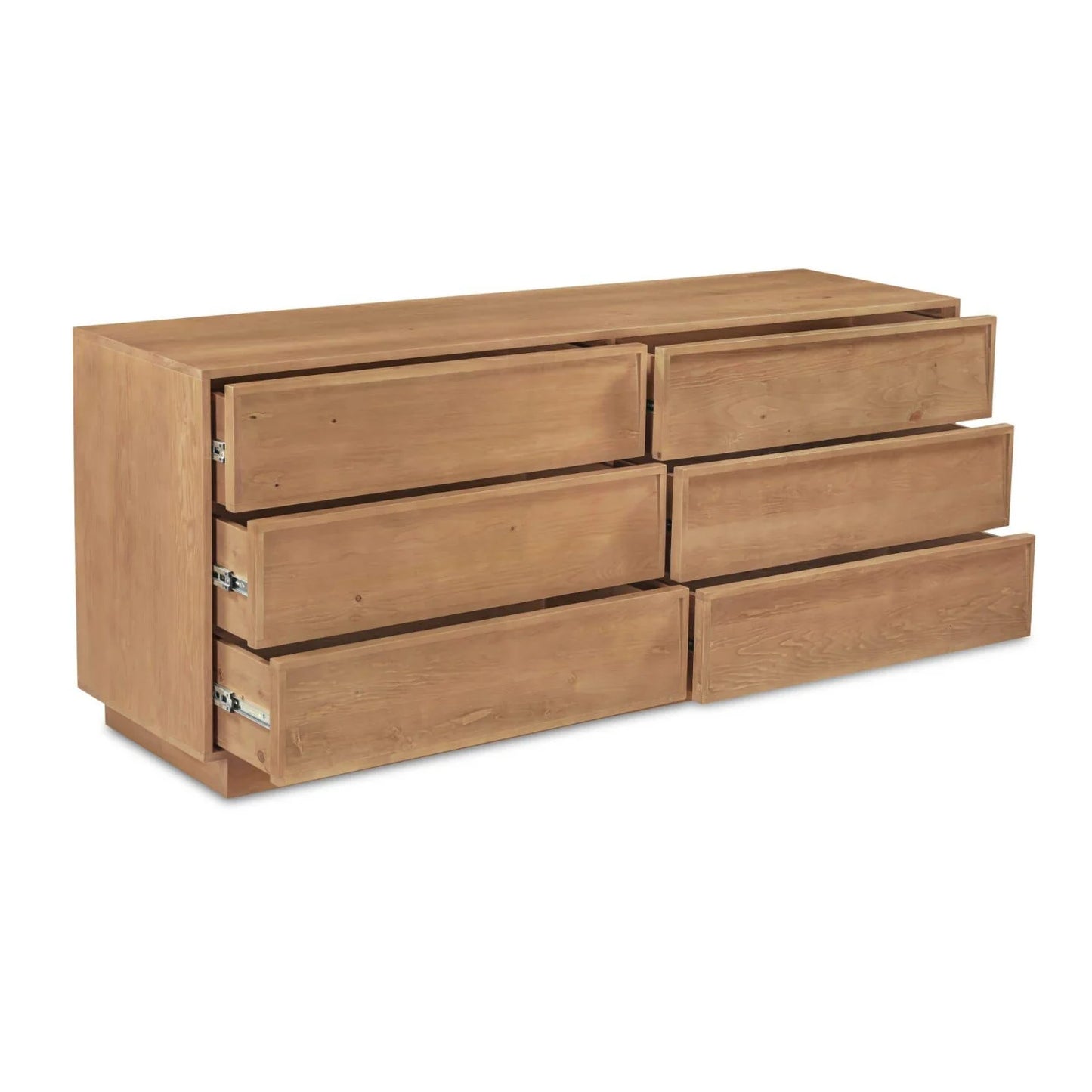 Luxury Modern Natural Hardwood Six Drawer Dresser European Style for Villa