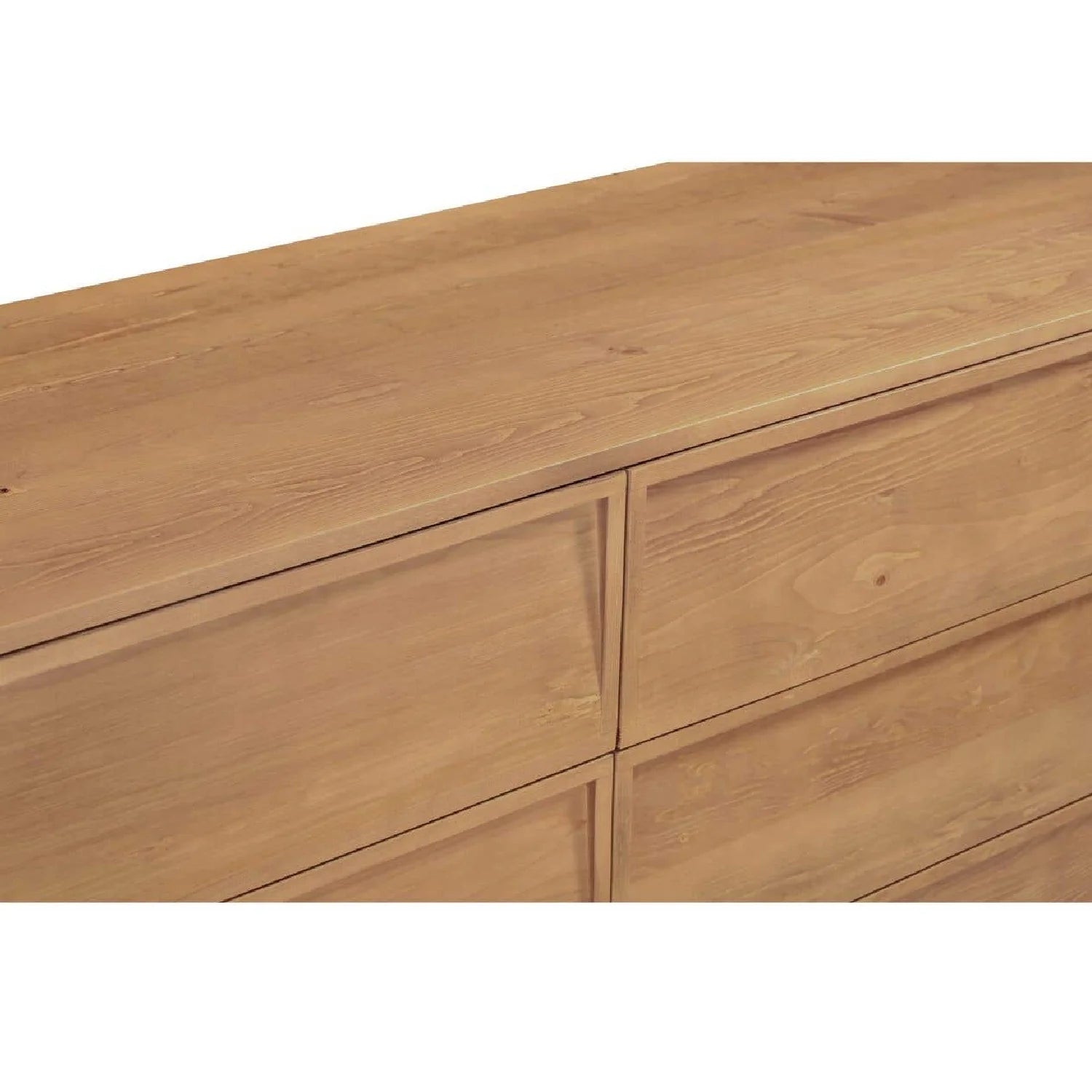 Luxury Modern Natural Hardwood Six Drawer Dresser European Style for Villa