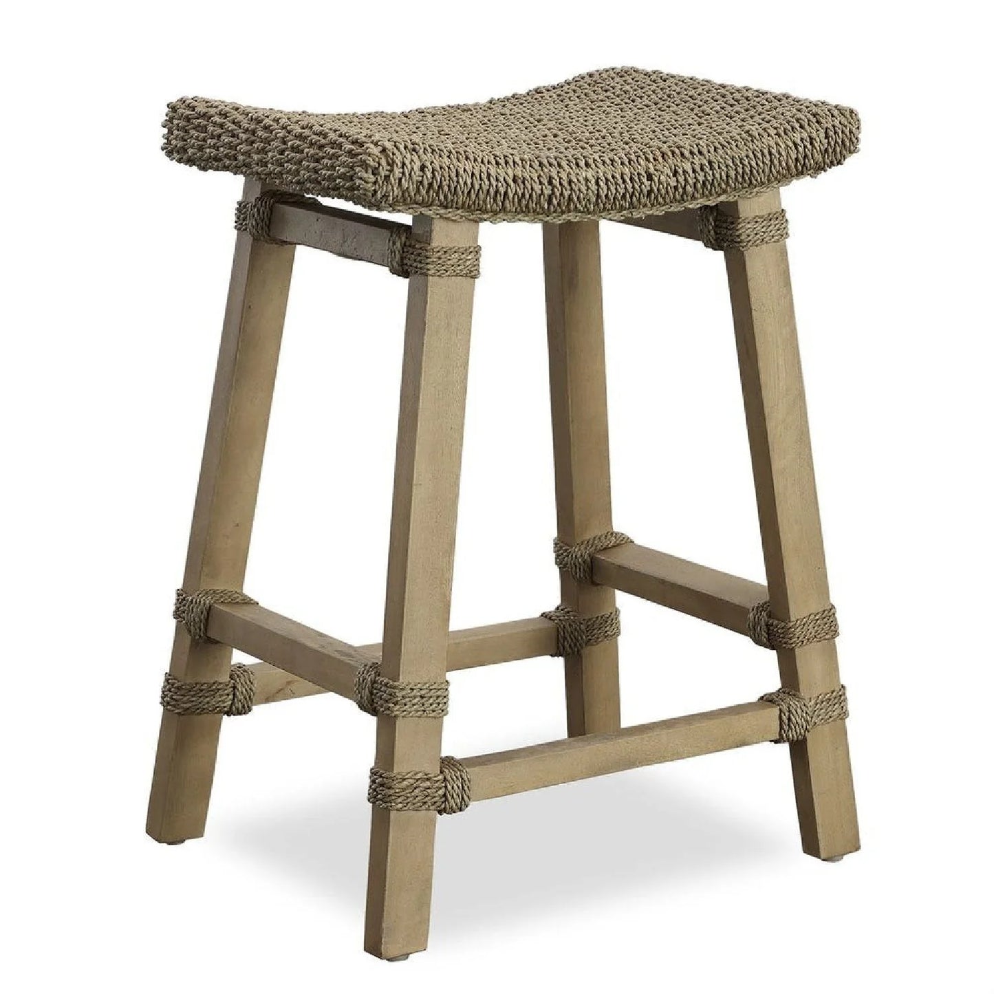 Luxury Modern Natural Mango Wood Counter Stool European Style for Villa