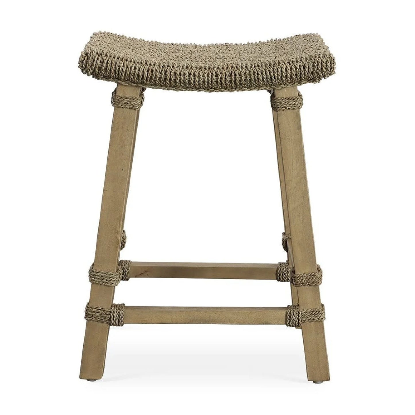 Luxury Modern Natural Mango Wood Counter Stool European Style for Villa
