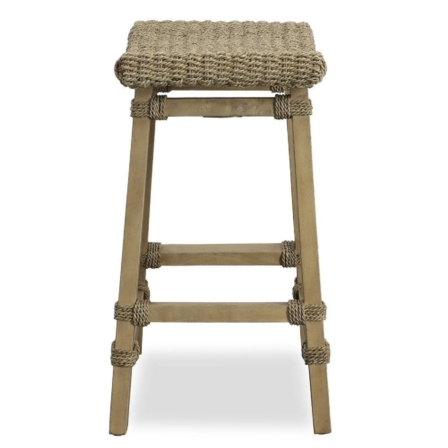 Luxury Modern Natural Mango Wood Counter Stool European Style for Villa