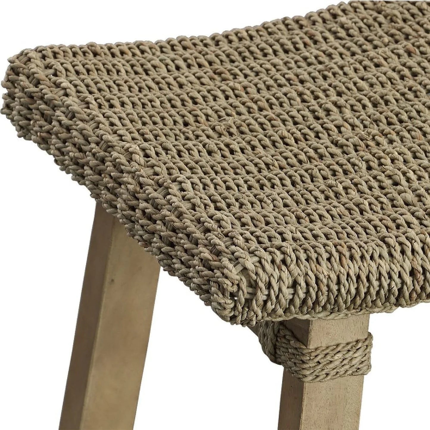 Luxury Modern Natural Mango Wood Counter Stool European Style for Villa