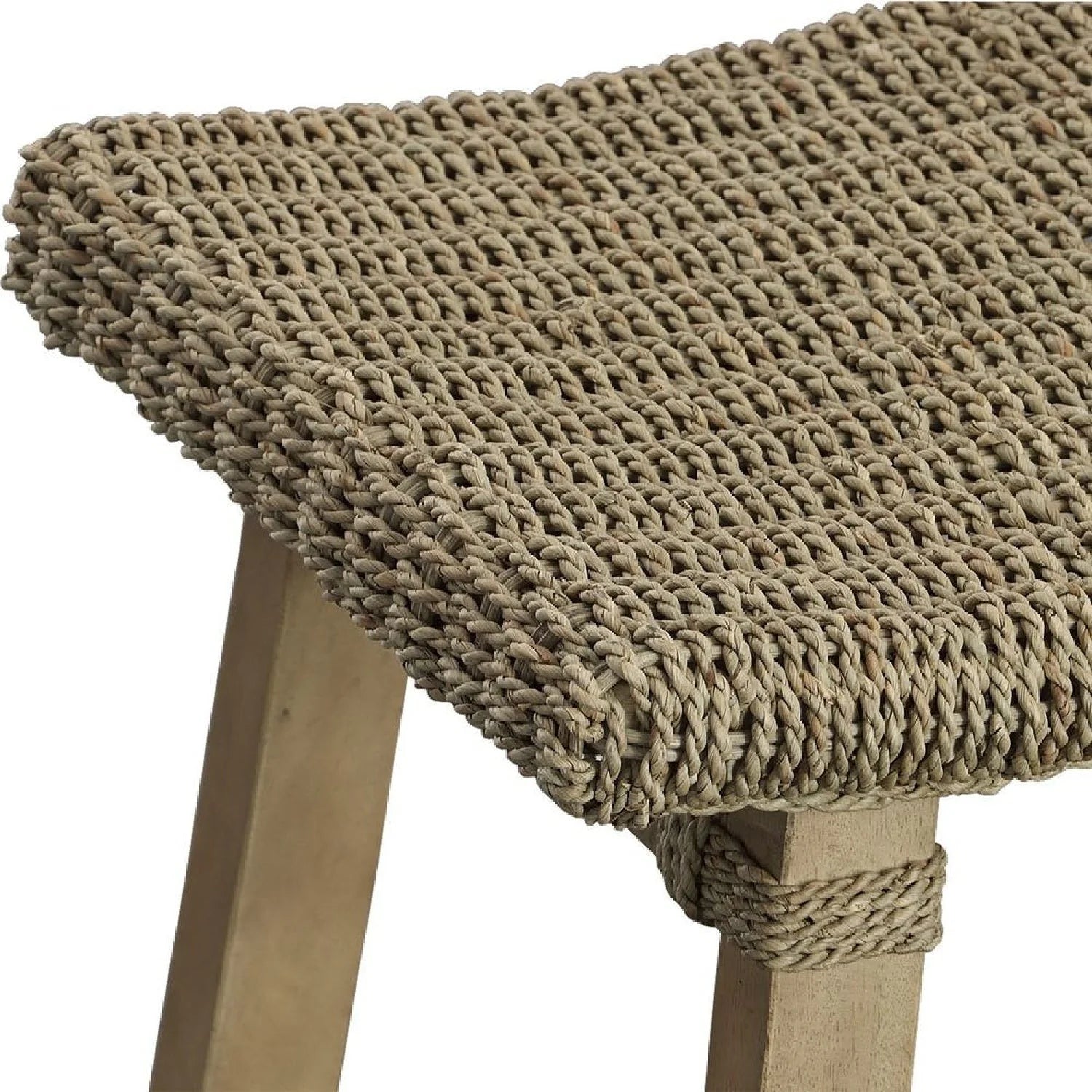 Luxury Modern Natural Mango Wood Counter Stool European Style for Villa