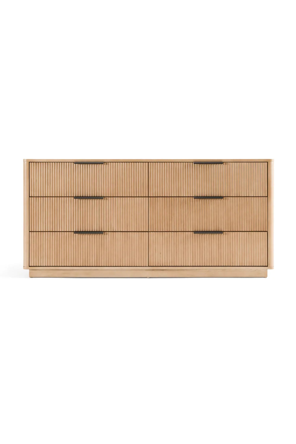 Luxury Modern Natural Oak 6-Drawer Dresser European Style for Villa