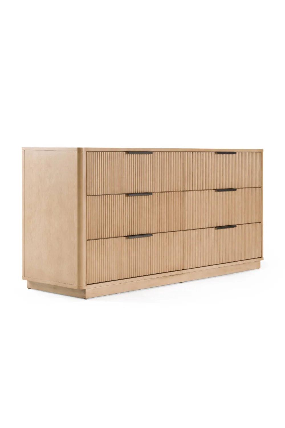 Luxury Modern Natural Oak 6-Drawer Dresser European Style for Villa