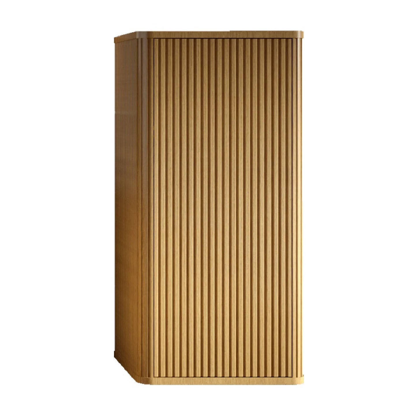 Luxury Modern Natural Oak Bathroom Floating Side Cabinet European Style for Villa