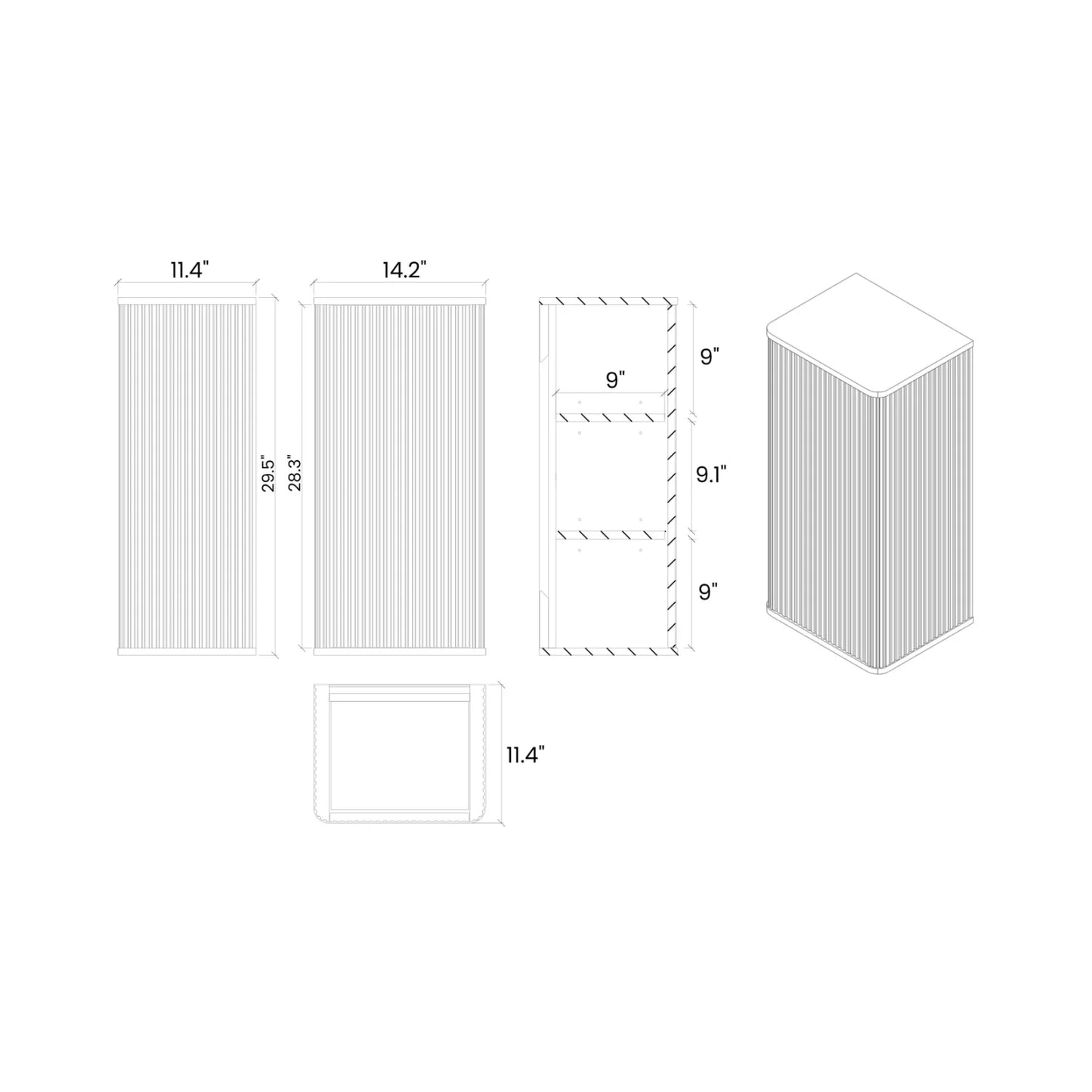 Luxury Modern Natural Oak Bathroom Floating Side Cabinet European Style for Villa