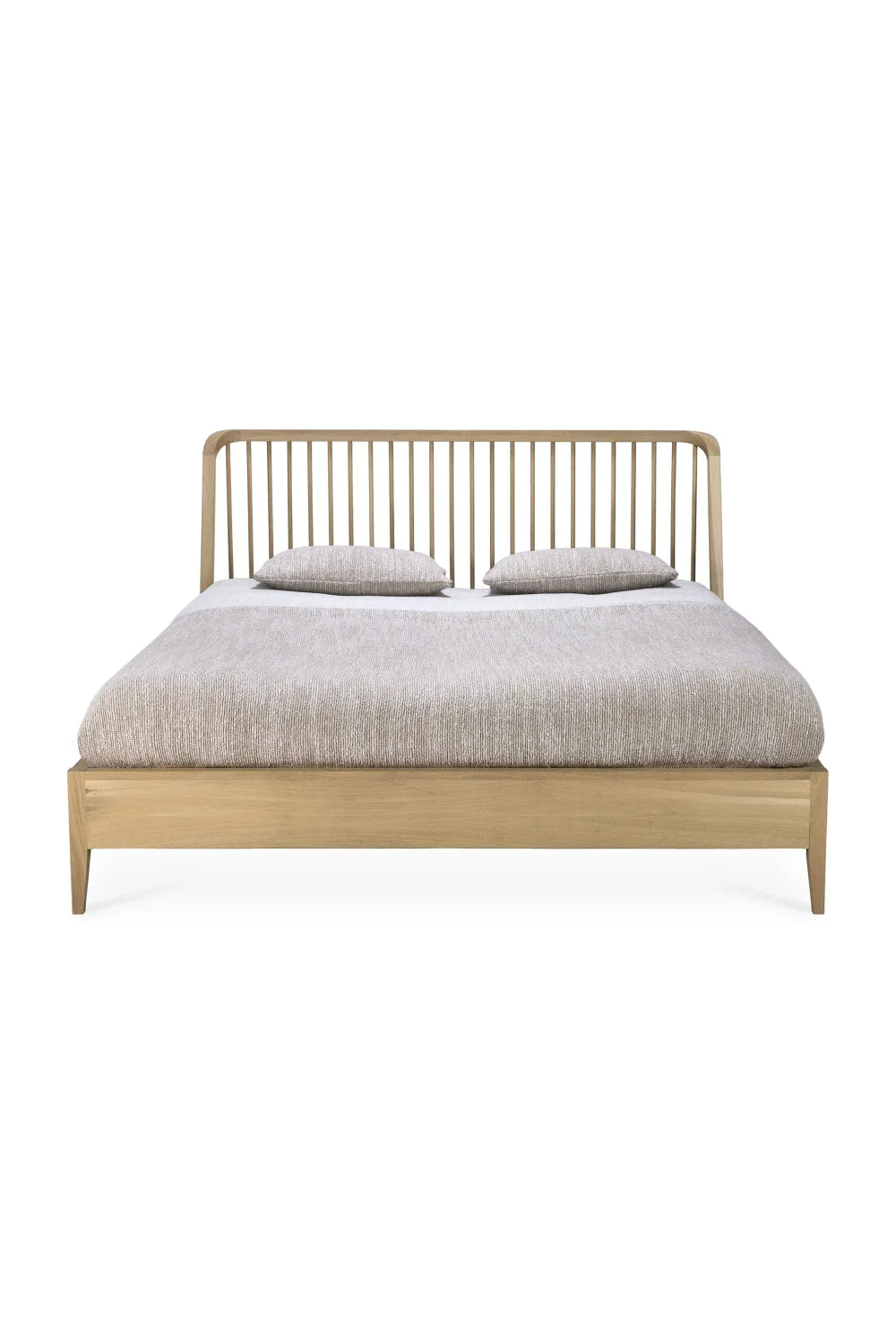 Luxury Modern Natural Oak Bed European Style for Villa