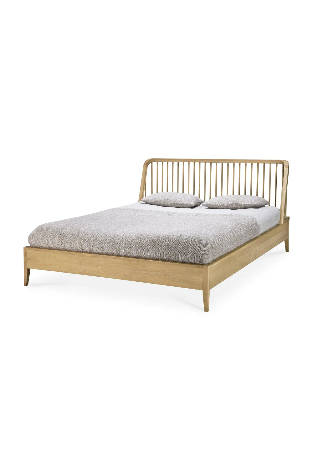 Luxury Modern Natural Oak Bed European Style for Villa