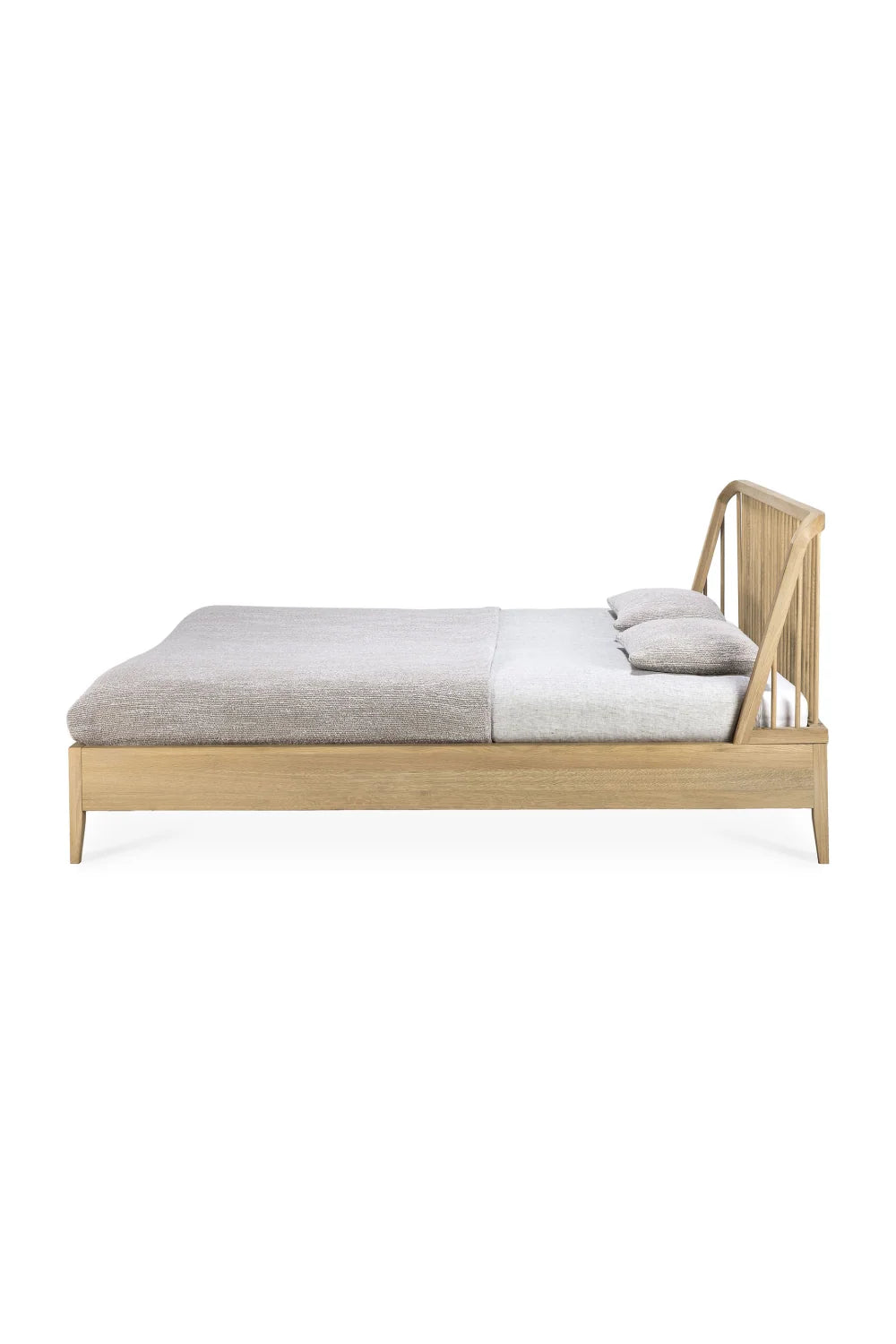 Luxury Modern Natural Oak Bed European Style for Villa