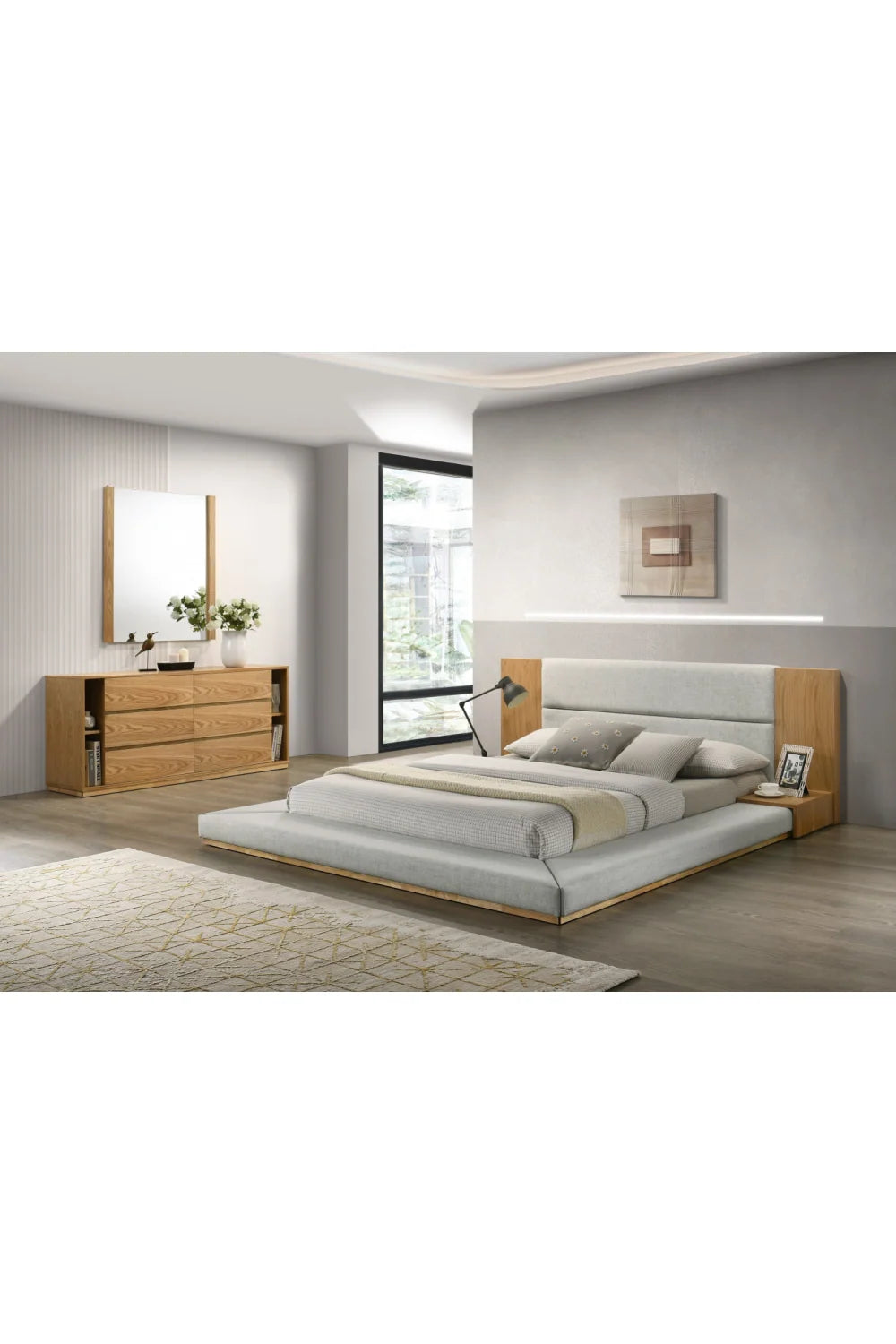 Luxury Modern Natural Oak Dresser European Style for Villa