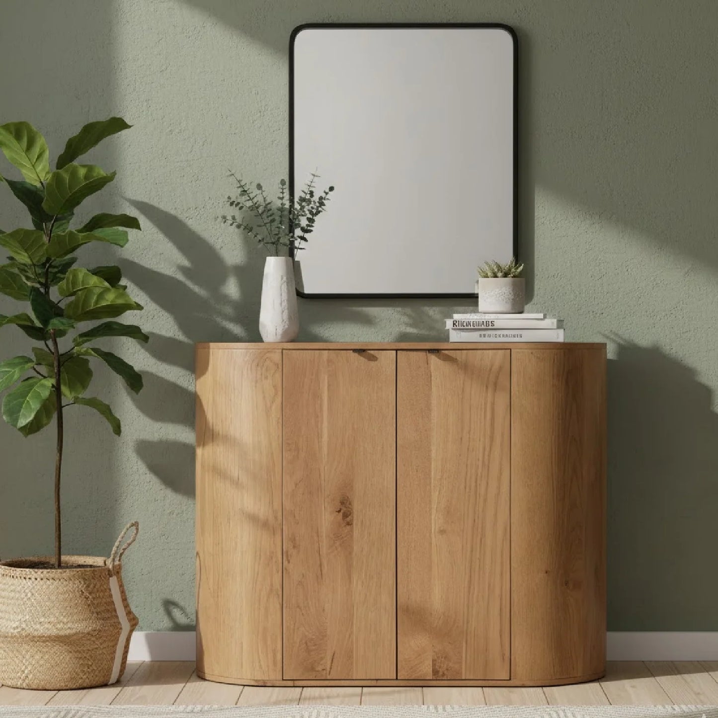 Luxury Modern Natural Oak Wood Cabinet European Style for Villa