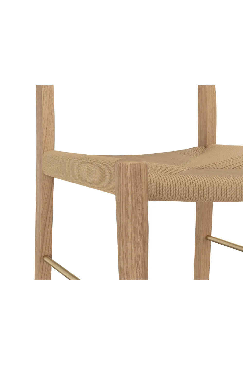 Luxury Modern Natural Rope Counter Stool European Style for Villa