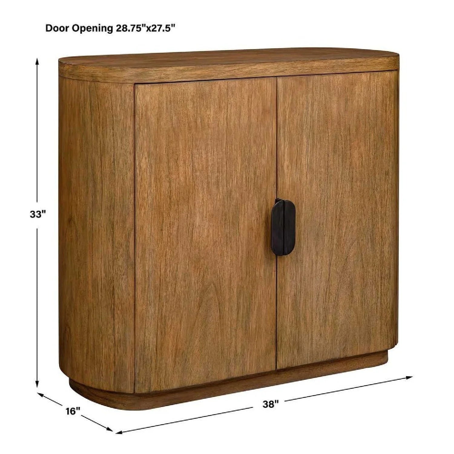 Luxury Modern Natural Wood 2-Door Cabinet European Style for Villa