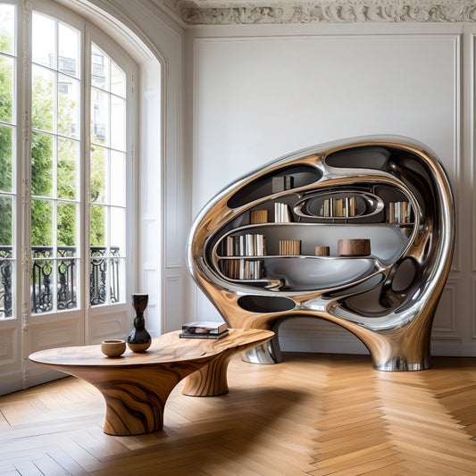 Luxury Modern Nebula Bookshelf European Style for Villa