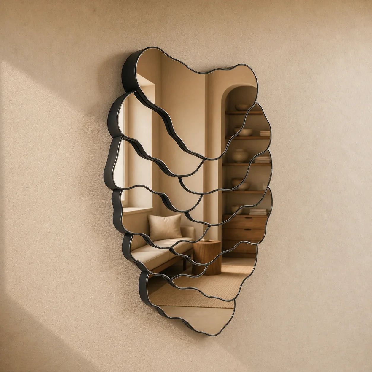 Luxury Modern Negative Relief Mirror European Style for Villa