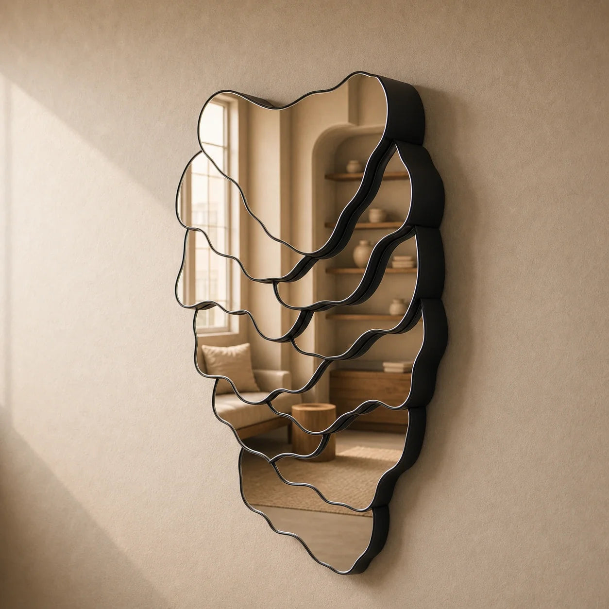 Luxury Modern Negative Relief Mirror European Style for Villa