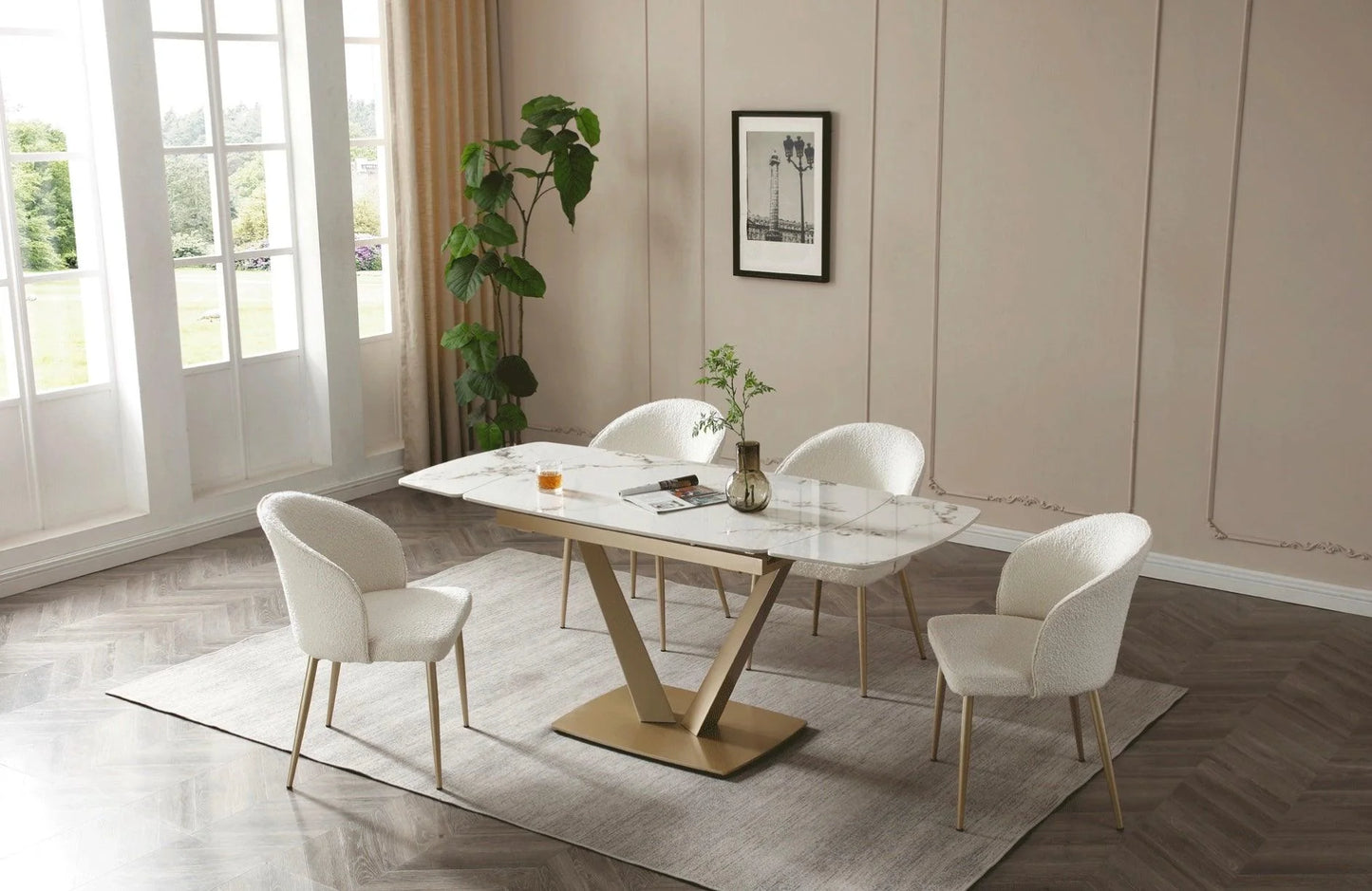 Luxury Modern Niah Dining Set European Style for Villa