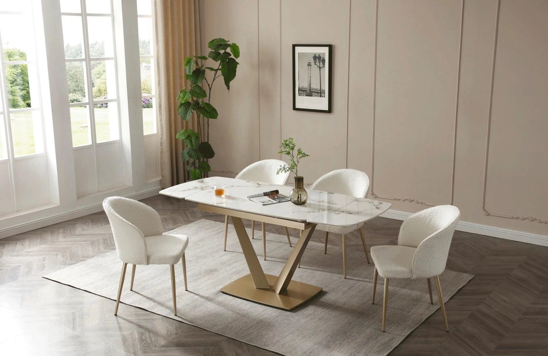 Luxury Modern Niah Dining Set European Style for Villa