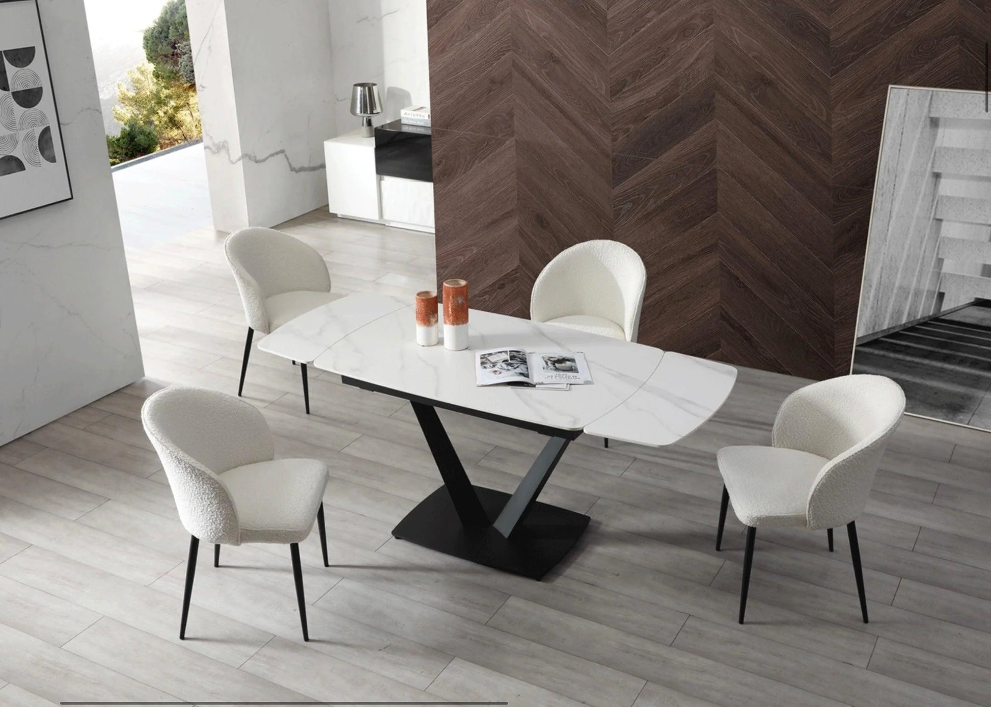 Luxury Modern Niah Extendable Dining Table European Style for Villa