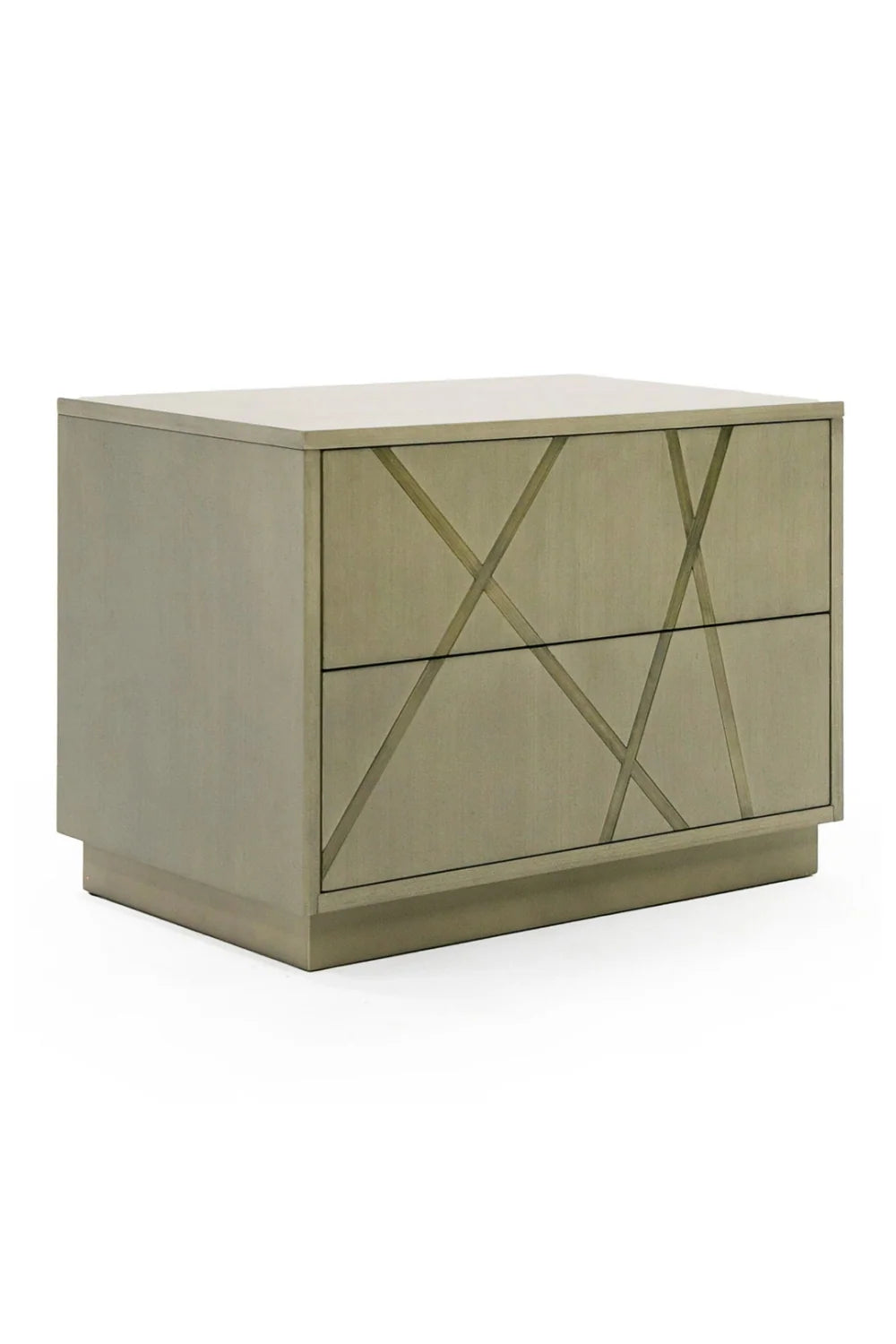 Luxury Modern Nixa 2-Drawer Nightstand European Style for Villa