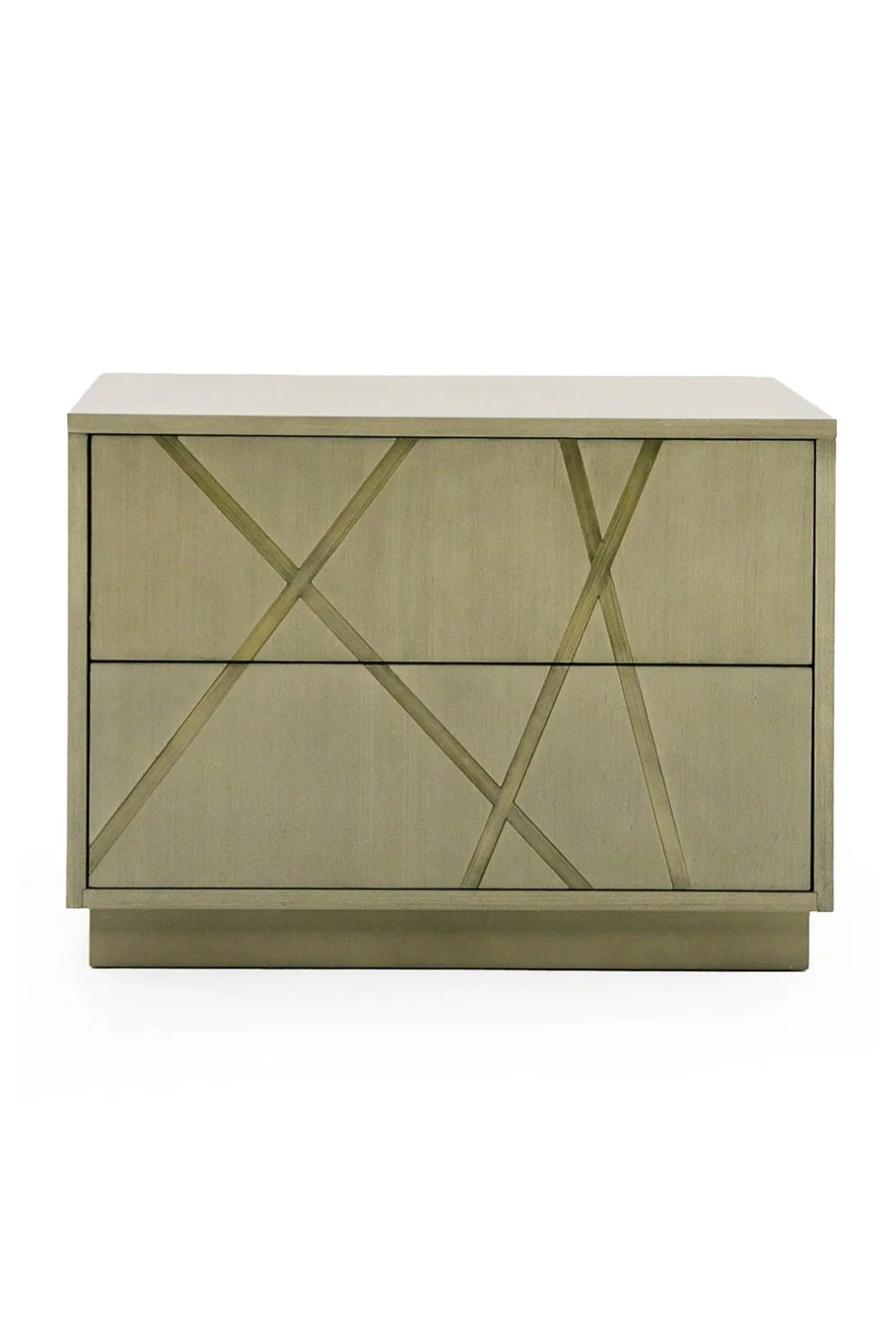 Luxury Modern Nixa 2-Drawer Nightstand European Style for Villa