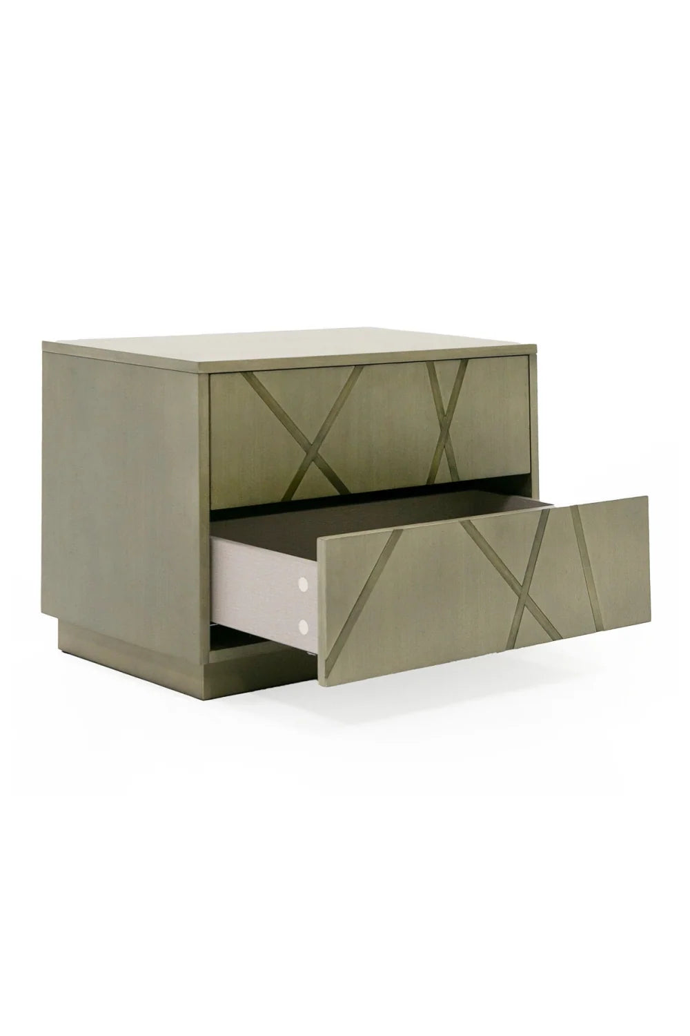 Luxury Modern Nixa 2-Drawer Nightstand European Style for Villa