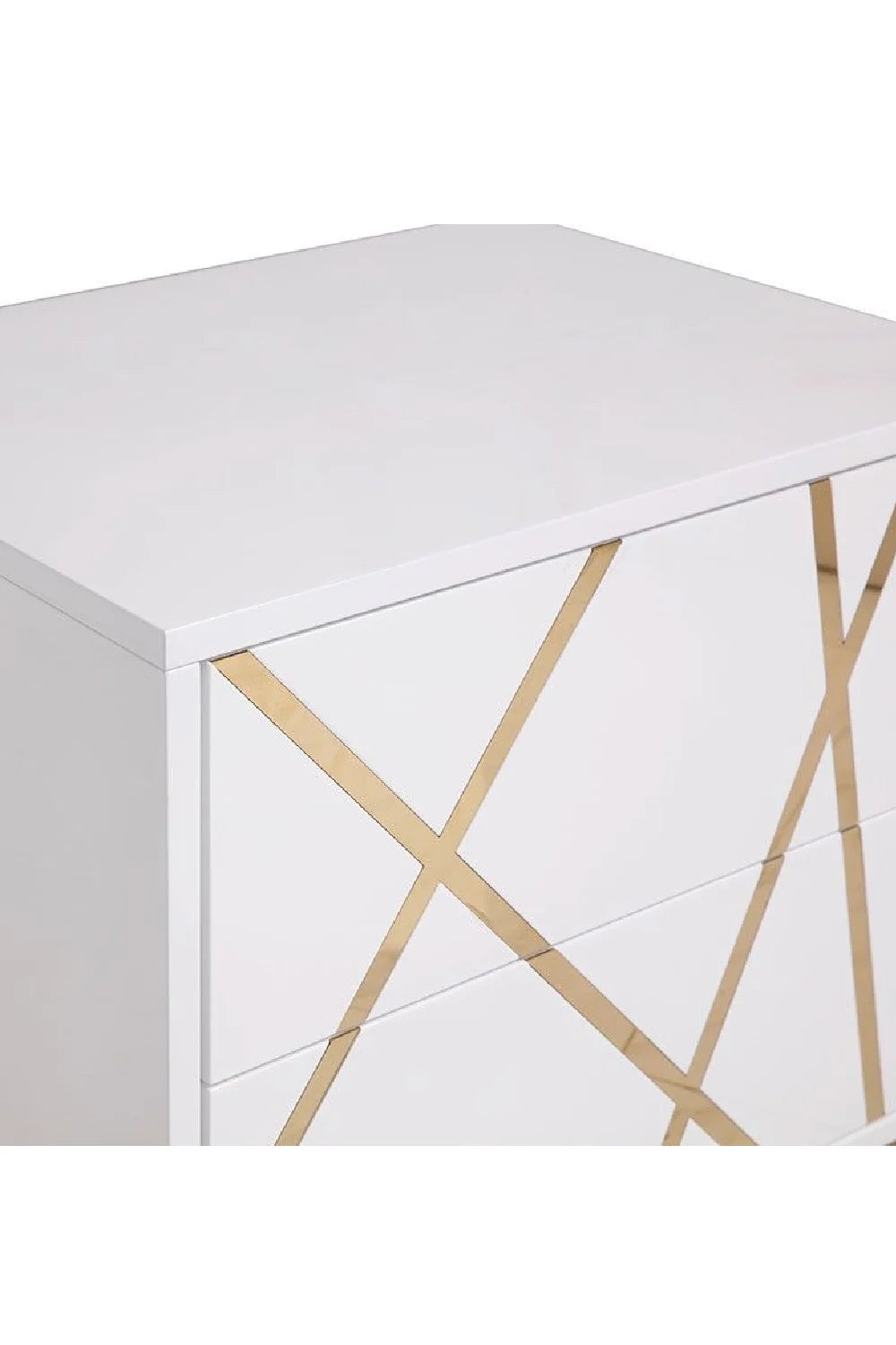 Luxury Modern Nixa 2-Drawer Nightstand European Style for Villa