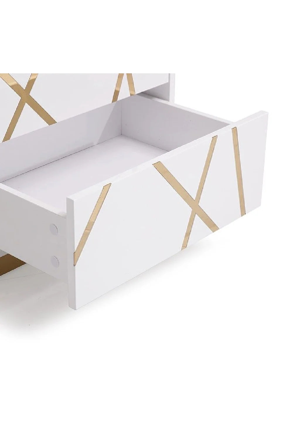 Luxury Modern Nixa 2-Drawer Nightstand European Style for Villa