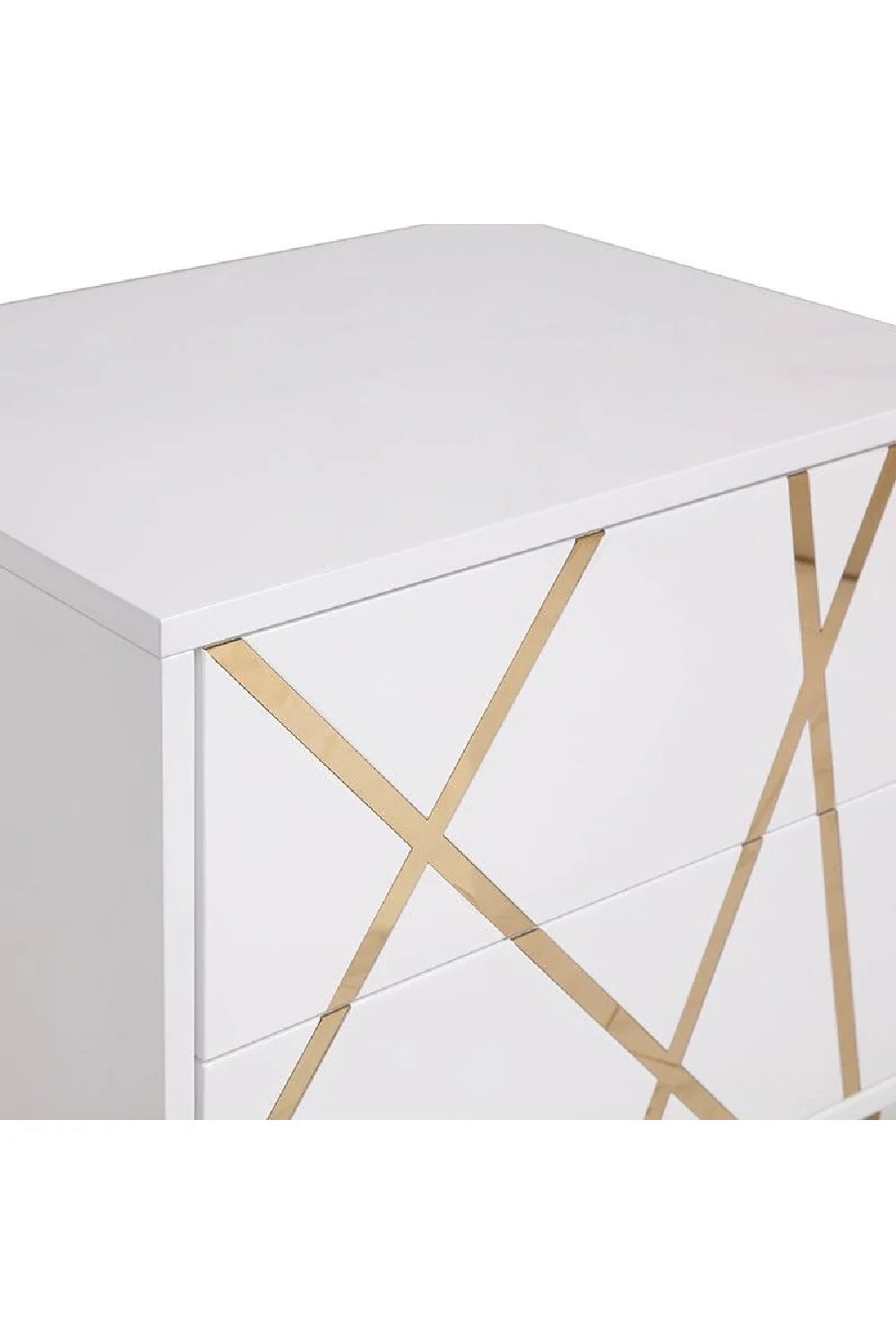 Luxury Modern Nixa 2-Drawer Nightstand European Style for Villa