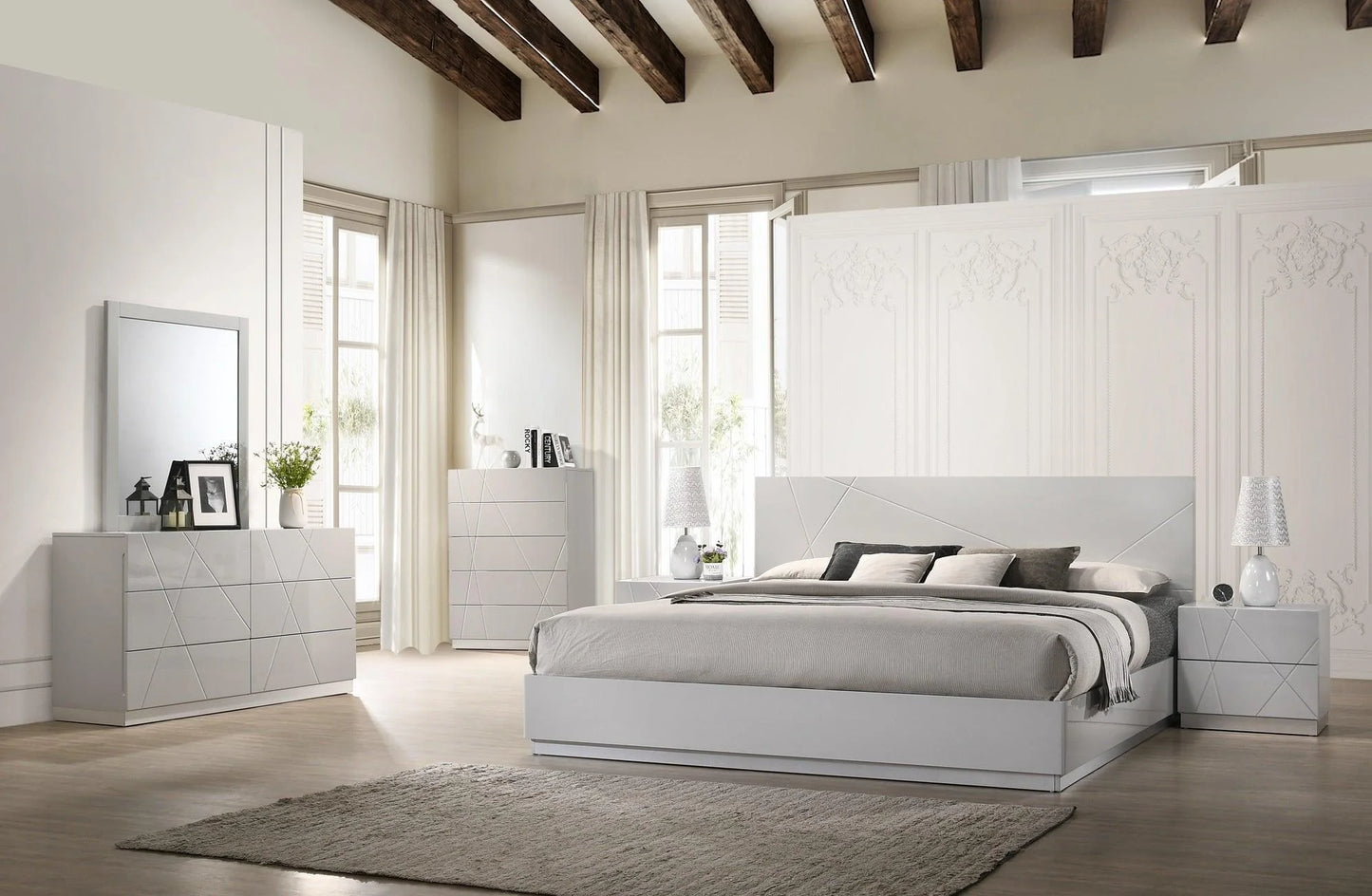 Luxury Modern Norman Bedroom Collection European Style for Villa