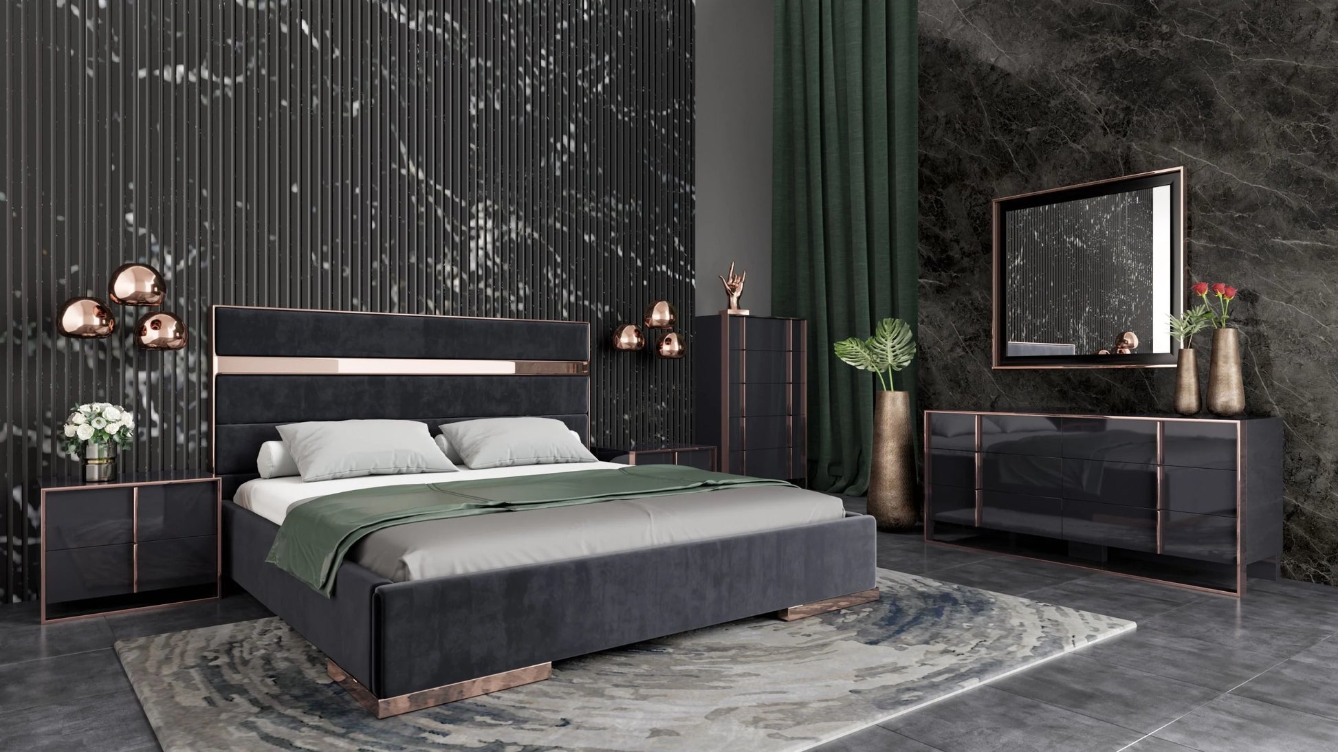 Luxury Modern Nova Bedroom Set European Style for Villa