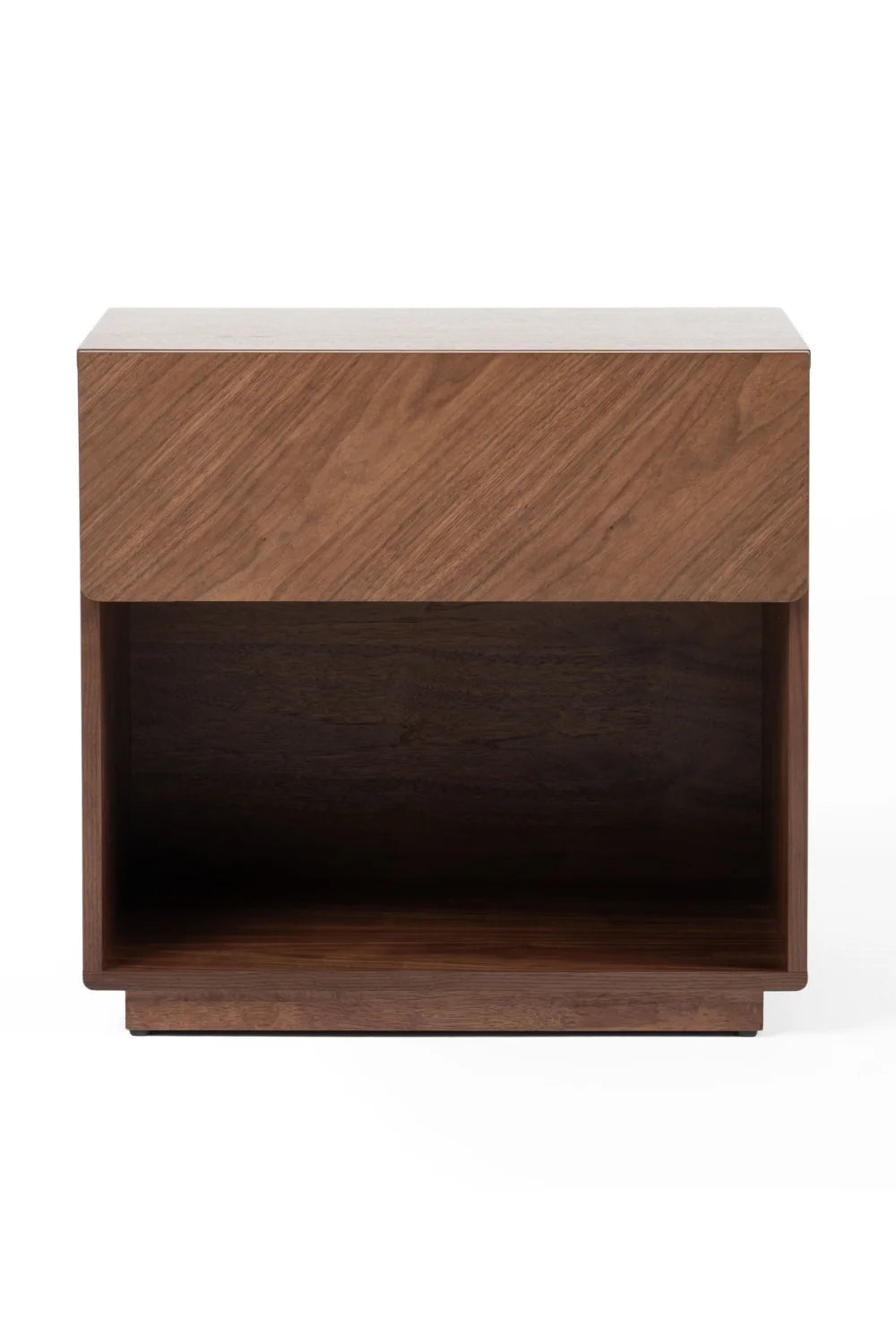 Luxury Modern Nova Walnut Veneer Nightstand European Style for Villa