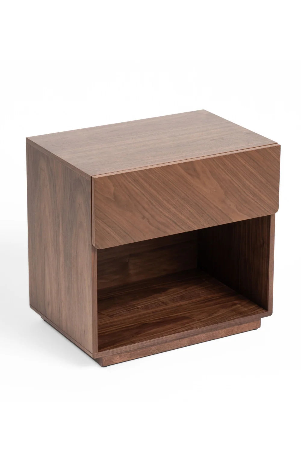 Luxury Modern Nova Walnut Veneer Nightstand European Style for Villa