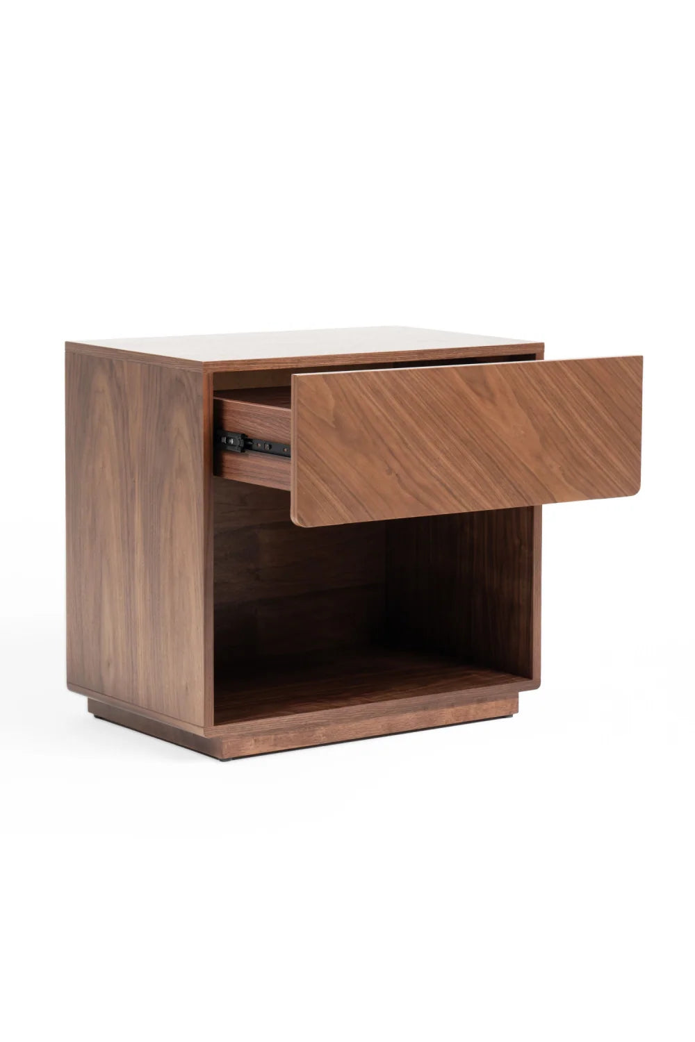 Luxury Modern Nova Walnut Veneer Nightstand European Style for Villa