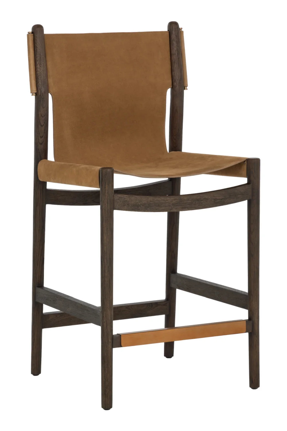 Luxury Modern Nubuck Leather Counter Stool European Style for Villa