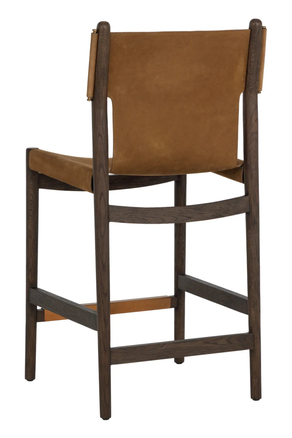 Luxury Modern Nubuck Leather Counter Stool European Style for Villa