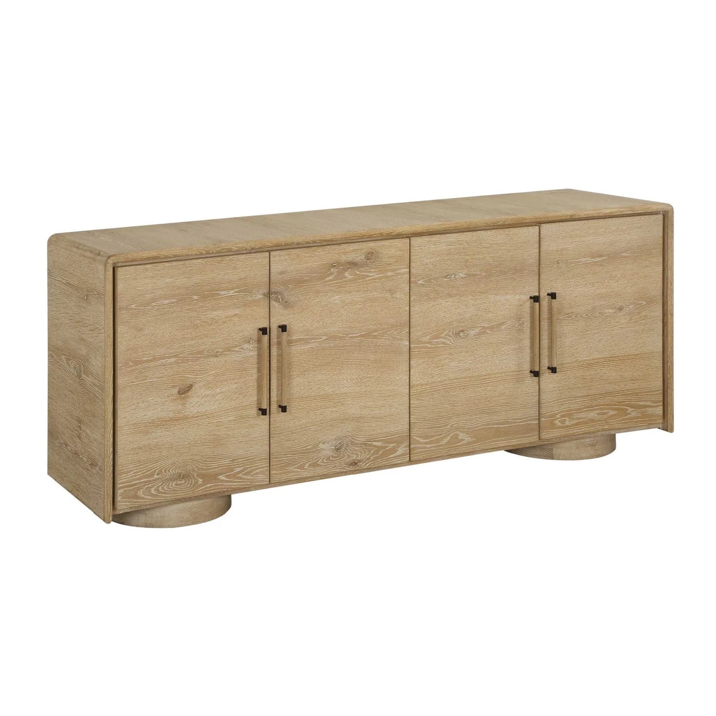 Luxury Modern Oak 4-Door Cabinet European Style for Villa