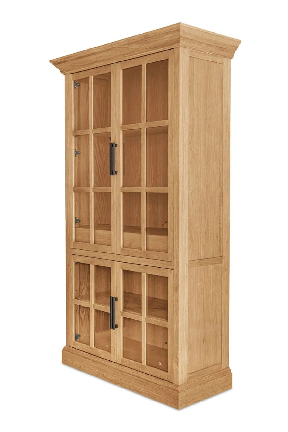 Luxury Modern Oak 4-Door Tall Cabinet European Style for Villa