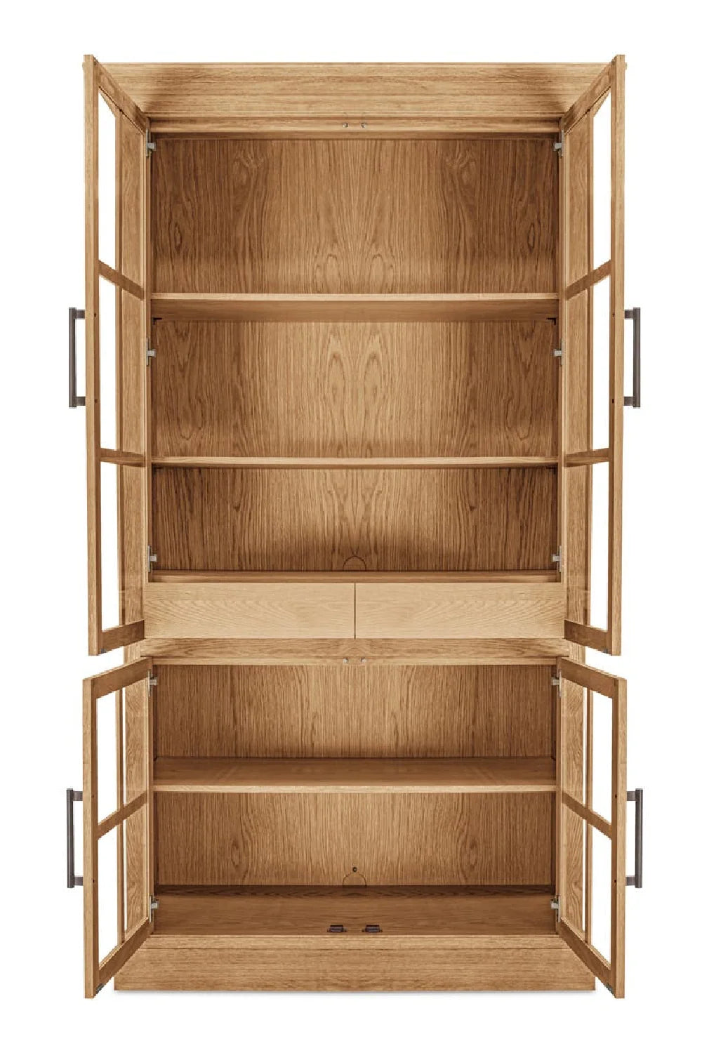 Luxury Modern Oak 4-Door Tall Cabinet European Style for Villa