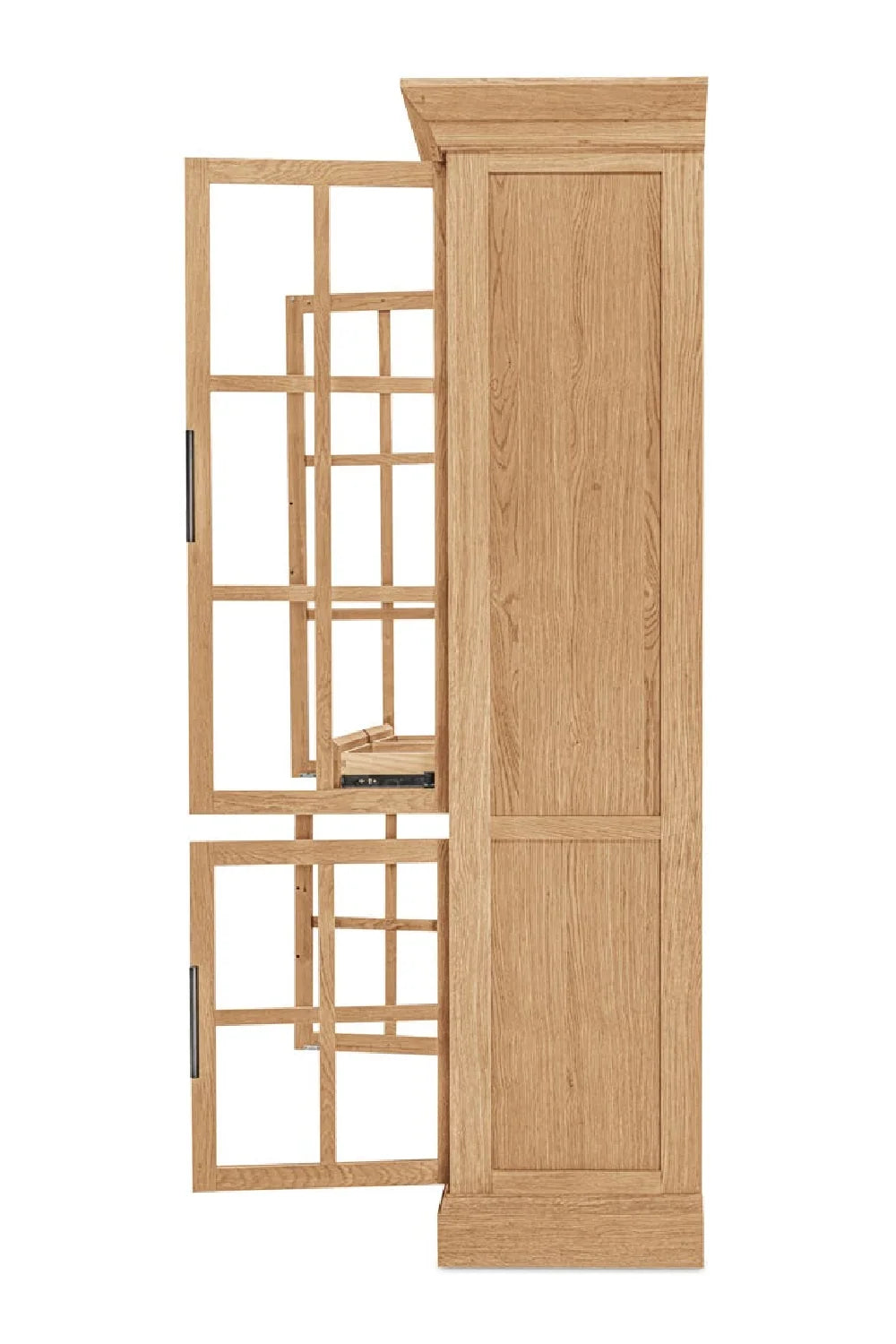 Luxury Modern Oak 4-Door Tall Cabinet European Style for Villa