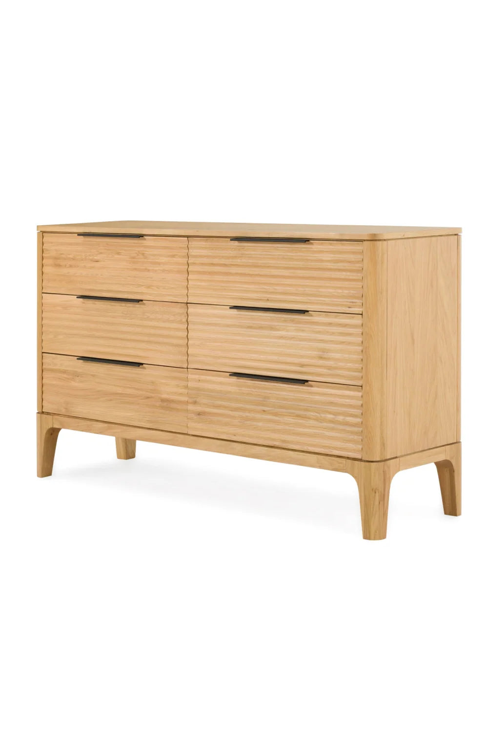 Luxury Modern Oak 6-Drawer Dresser European Style for Villa