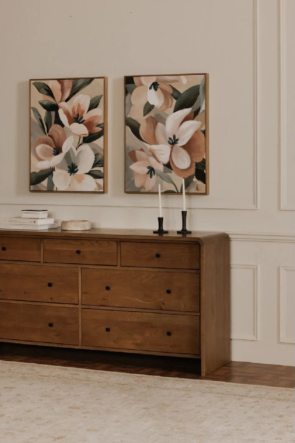 Luxury Modern Oak 7-Drawer Dresser European Style for Villa