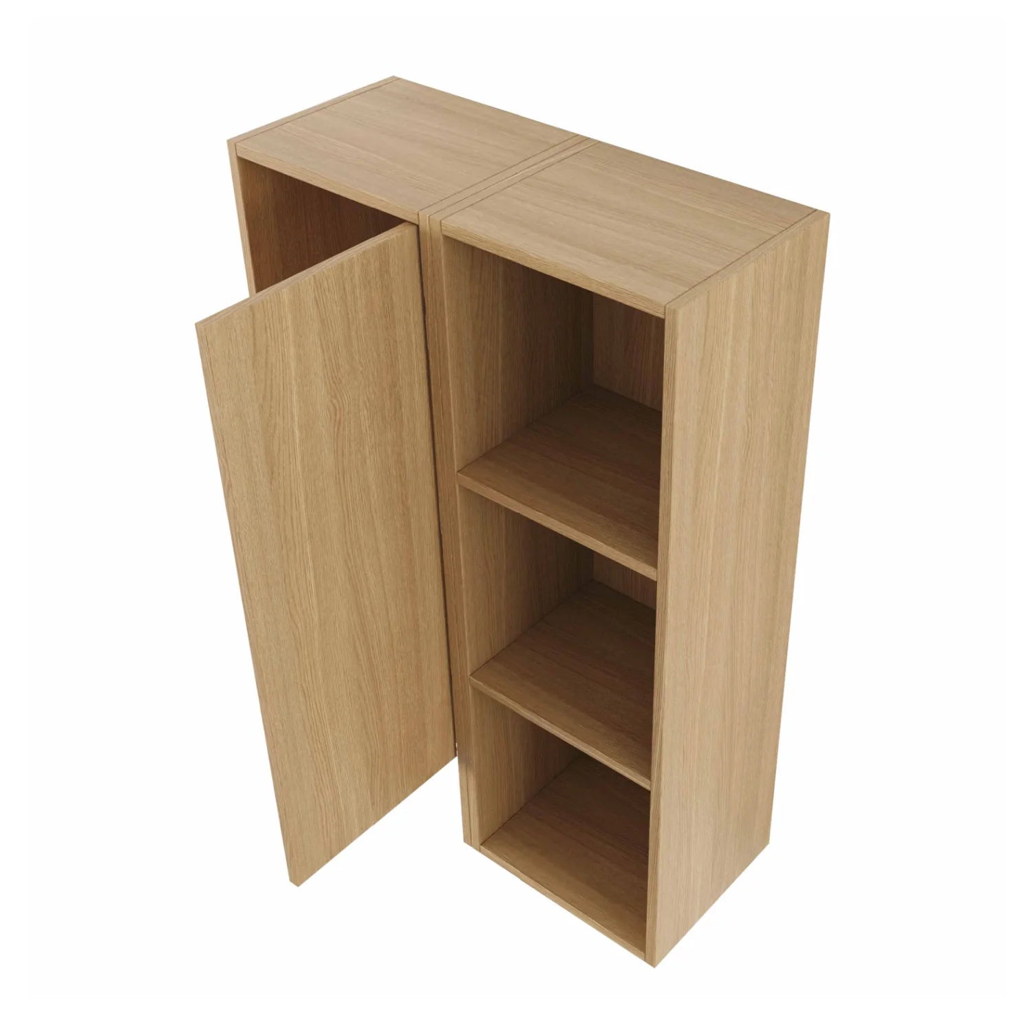 Luxury Modern Oak Bathroom Side Cabinet European Style for Villa